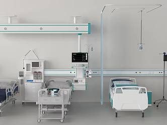 Modern sickbed ward 3d model