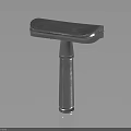 Vintage Manual Razor With Metal Handle And Blue Blade Head Classic Design For Shaving