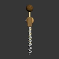 Hardware Tools Corkscrews in Different Designs with Wooden Handles and Metal Spirals