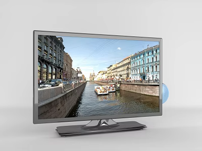 Smart LED TV With Clear Canal Scene Display For Modern Home Use 3d model