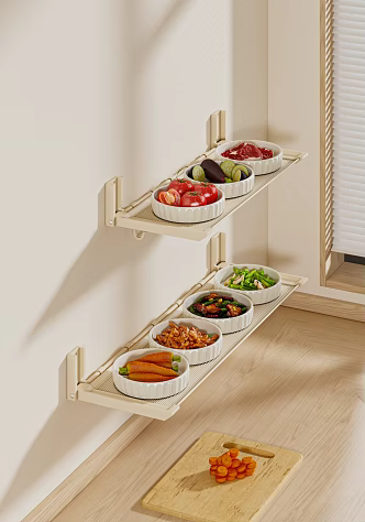 Kitchen Storage Rack Vegetable Rack Food Vegetables 3d model