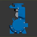 Blue Industrial Pump Equipment With Motor Housing And Base Structure