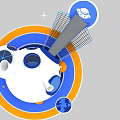 White And Blue Playground Equipment With Bone Shaped Top Tunnel Entrance Slide And Grid Platform