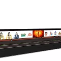 Scenic Mural Wall With Painted Figures Animals People Interacting Nearby Brick Pavement And Flower Beds