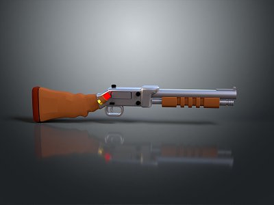 rifle semi-automatic rifle combat rifle battle rifle carbine war rifle attack rifle 3d model