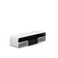 Modern Sleek Living Room TV Cabinet With Rounded Edges And Practical Open Storage Design