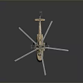Sand Colored Transport Helicopter Model With Large Rotors And Detailed Design