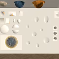 Embedded gypsum lamp 3d model