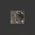 Indoor Water Fountain Design With Stainless Steel Surface Faucet And Brown Base