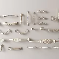 European-style door handle 3d model