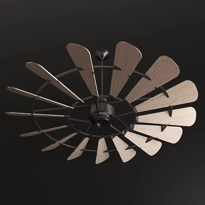 Industrial LOFT ceiling fan 3d model Industrial LOFT ceiling fan 3d model