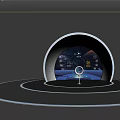 Modern all-in-one spherical experience space 3d model