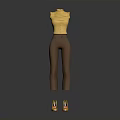 Yellow Sleeveless Top With Brown Trousers And Yellow Shoes Stylish Casual Outfit