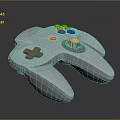 Classic Gray Game Controller With Colorful Buttons Cross Key Joystick And Ergonomic Design
