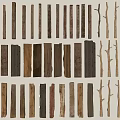 Decorative Wooden Strips And Natural Branches For Wall Arrangement