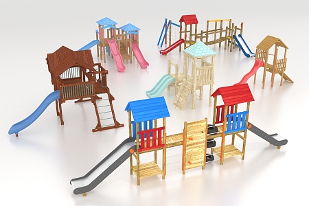 Children's amusement facilities slide 3d model