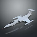 Detailed White Jet Airplane Model Featuring Streamlined Design Sharp Nose And Landing Gear