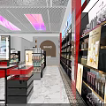 Modern Skincare Store Interior With Shelves Display Counters Bright Lighting And Beauty Products