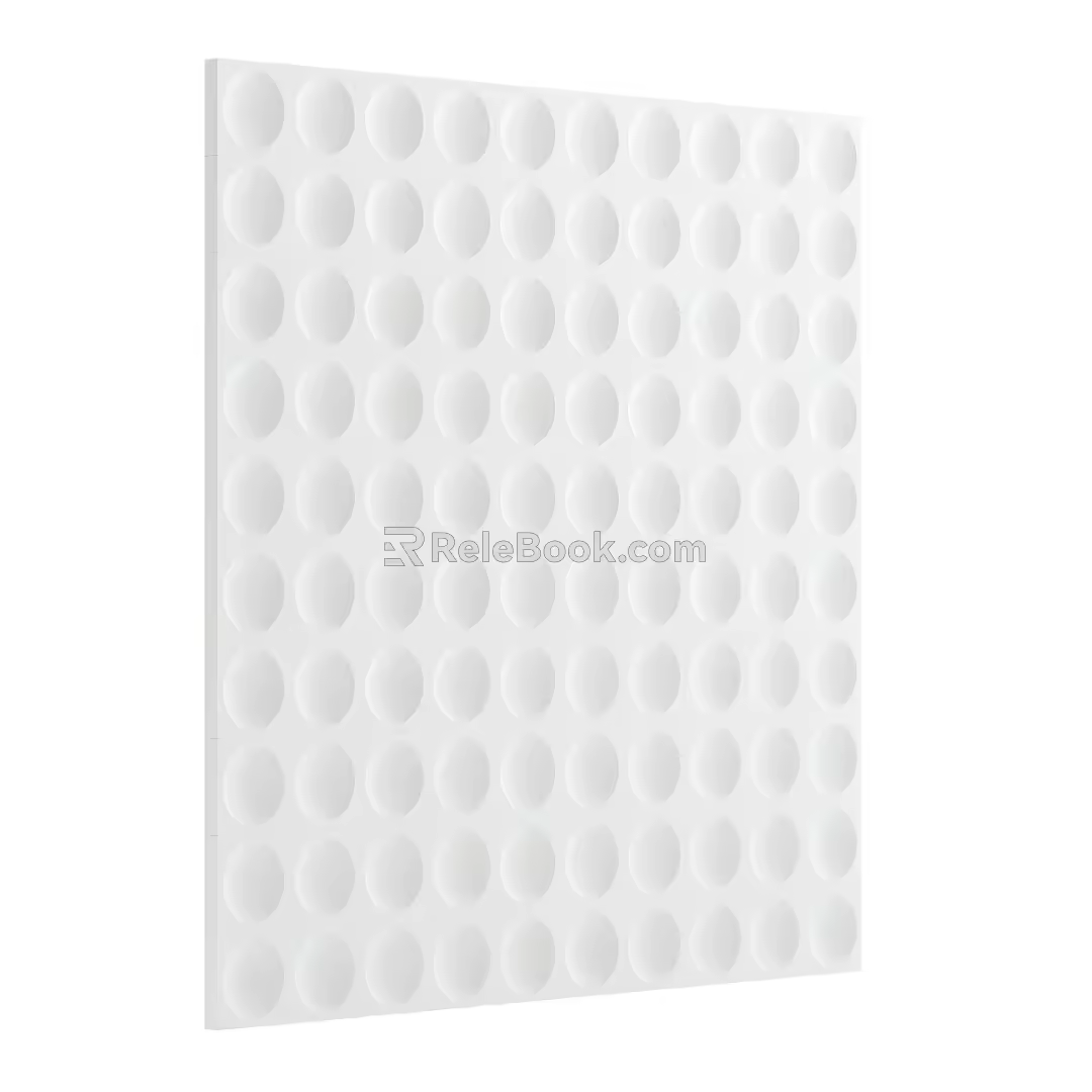 Modern background wall background wall shape white round 3d model