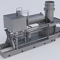 Industrial Machinery Equipment With Oil Tank Metal Structure And Pipeline System