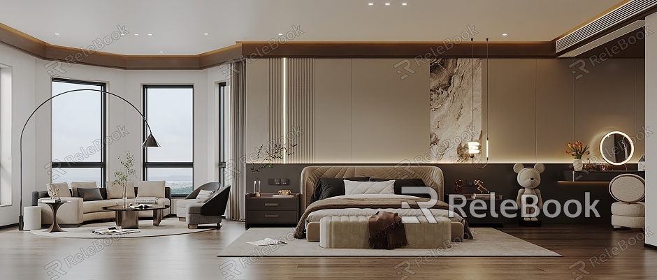 Italian Light Luxury Bedroom model