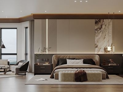 Italian Light Luxury Bedroom model