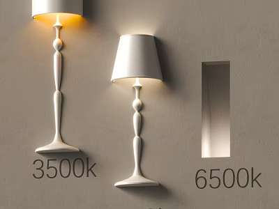 Modern Indoor Wall Lamps With 3500K And 6500K Color Temperatures And Wall Niche Illumination 3d model