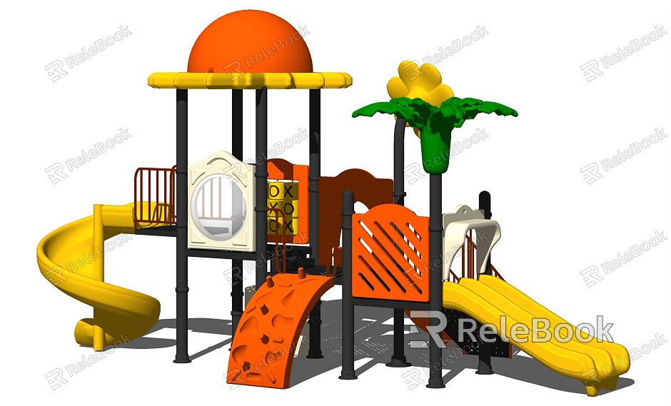 Modern slide Children's slide Recreation facilities model