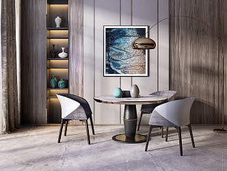 Modern Dining Table Chair Combination Dining Table Chair 3d model