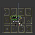 Commercial Kitchen Equipment Layout With Stainless Steel Cooking Stations And Refrigerators