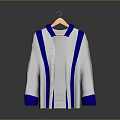 Various Colored Long Sleeve Shirts With Contrast Cuffs And Collars On Hangers