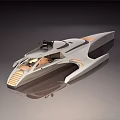Streamlined Modern Yacht Exterior Design With White Hull And Black Top Deck