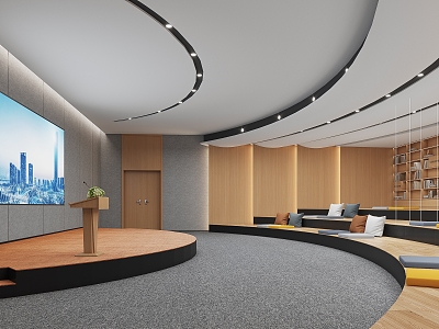 Leisure Area Meeting Room Report Discussion Rest Area Room Classroom Multifunctional Round 3d model