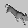 Game and Movie Character 3D Lion Model with Wireframe Design and Realistic Features