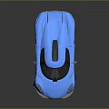 Blue Sports Car With Sleek Aerodynamic Design And Glossy Exterior Finish