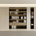 Modern Bookcase Background Cabinet Sofa Background Cabinet 3d model