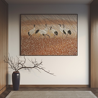 New Chinese Animal Painting Decorative Painting 3d model