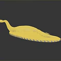 Prehistoric Plesiosaur Model With Long Neck On Transparent Base