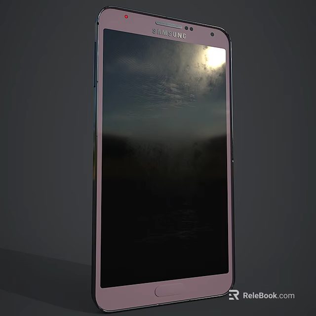 Modern Sleek Smartphone Design With Reflective Display Showing Sky And Clouds 3d model