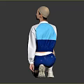 Blue And White Sports Jacket With Shorts Casual Clothing For Daily Wear