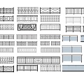 Modern Glass Railing Modern Iron Railing 3d model