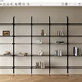 Bookshelf Full Wall Bookshelf Storage Rack Bookcase Bookshelf 3d model