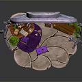 Magic Desk Magic Table Medieval Item Medieval Table Magic Item Magic Item Magic Item Medicine Bottle 3d model