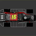 Red And Black Race Car Featuring Number 16 And ROSTA RC Branding