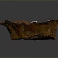 Archaeological Site Square Pit Structure With Red Soil And Measurement Markers