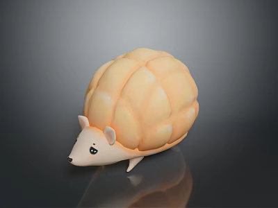 Cartoon Hedgehog Character With Round Yellow Body And Petal Like Texture For Game And Film 3d model