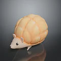 Cartoon Hedgehog Character With Round Yellow Body And Petal Like Texture For Game And Film