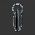 Sharp Tactical Knife With Metal Blade Wooden Handle And Metal Ring Design