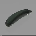 Fresh Long Green Zucchini Lying On Dark Shiny Surface With Reflective Background 3d model
