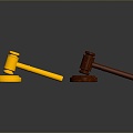 gavel hammer wooden hammer court wooden hammer woodwork 3d model